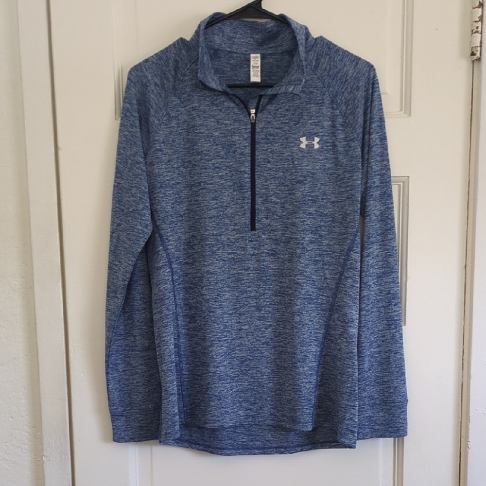 Under Armour Blue Zip Up Sweater with Athletic Fit